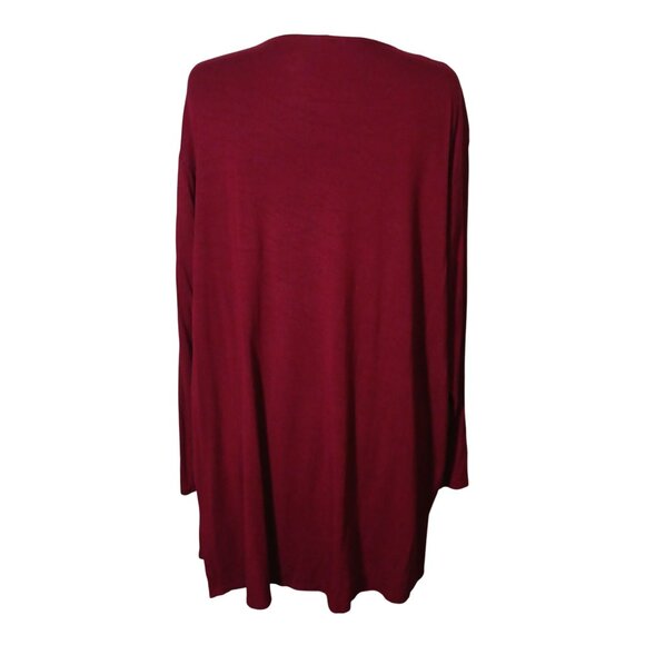 Vince Camuto Drape Front Open Cardigan Burgundy/Maroon Red Size 2X B2 - Picture 6 of 11